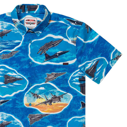 RSVLTS XS Top Gun Top Gun "Goose Hawaiian" _ KUNUFLEX Short Sleeve Shirt Top Gun "Goose Hawaiian" _ KUNUFLEX Short Sleeve Shirt