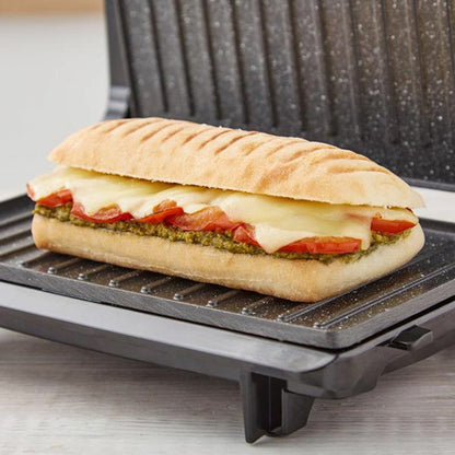 Tower 750W 3 Portion Health Grill & Panini Press with Non-stick Cerastone Coating - Stainless Steel | T27038 from Tower - DID Electrical