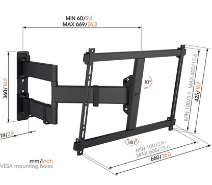 TVM 3845 Full-Motion TV Wall Mount