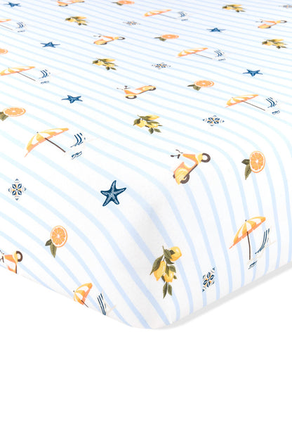 Corner of the Twin Sheet in Amalfi Coast on a mattress