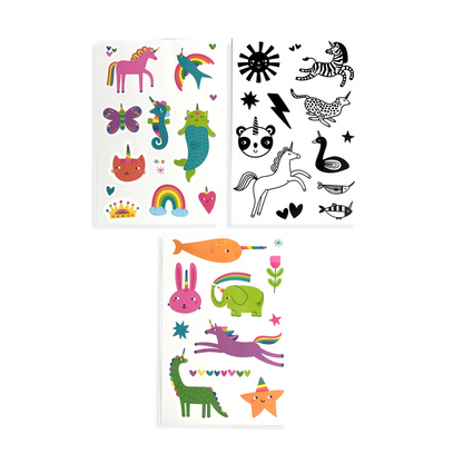 OOLY Mini Tattoo Palooza Temporary Tattoos Unicorn Party tattoo sheets