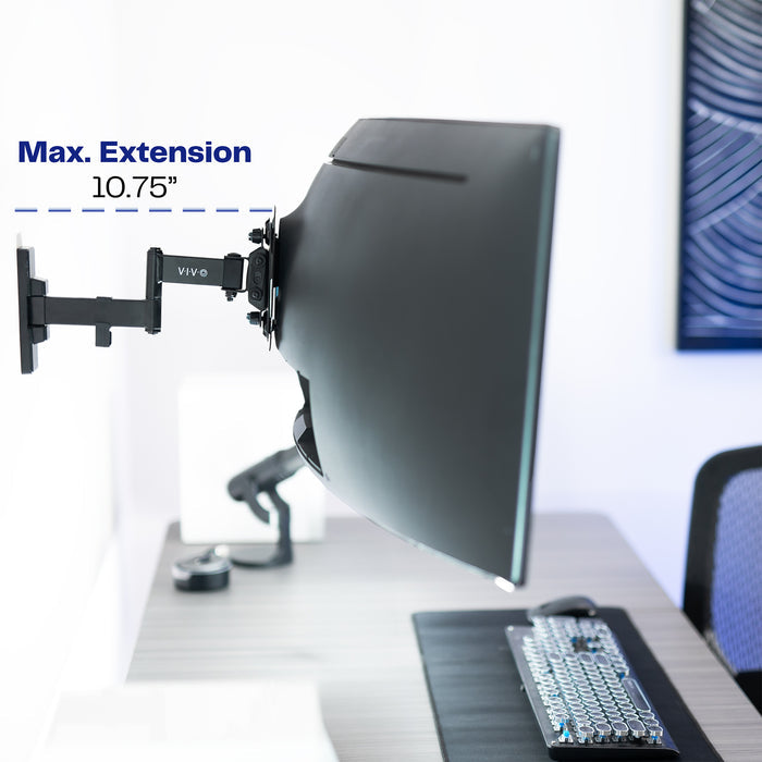 Sturdy adjustable TV wall mount with cable management.