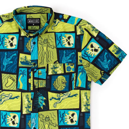 RSVLTS XS RSVLTS Universal Monsters "Tiki From the Black Lagoon" – KUNUFLEX Short Sleeve Shirt
