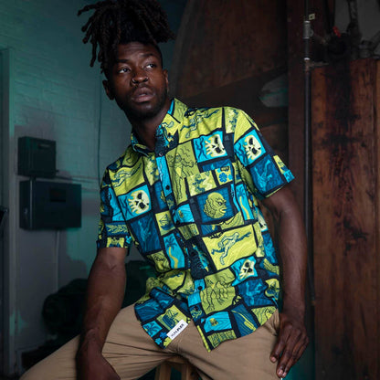 RSVLTS RSVLTS Universal Monsters "Tiki From the Black Lagoon" – KUNUFLEX Short Sleeve Shirt