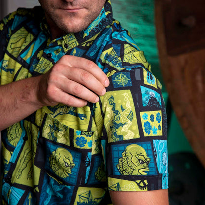 RSVLTS RSVLTS Universal Monsters "Tiki From the Black Lagoon" – KUNUFLEX Short Sleeve Shirt