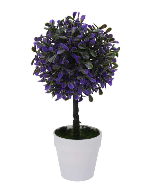 Urban Decor Decorative Artificial 23CM Boxwood Tree In A Pot - Purple
