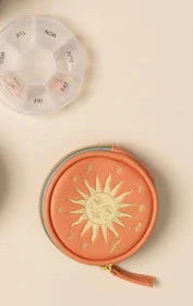 Vegan Leather Pill Case | Terracotta Sun