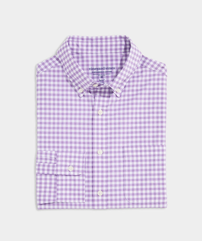 Vineyard Vines - Skysail Gingham Performance Cotton Shirt