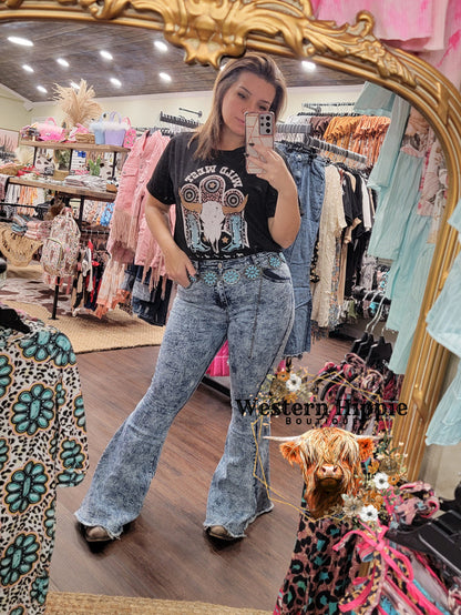Vintage distressed bell bottoms
