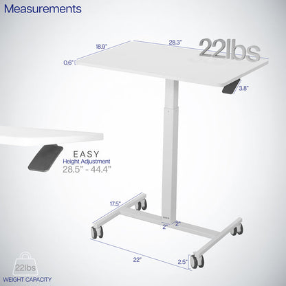 Mobile Pneumatic Lift Height Adjustable Workstation Cart