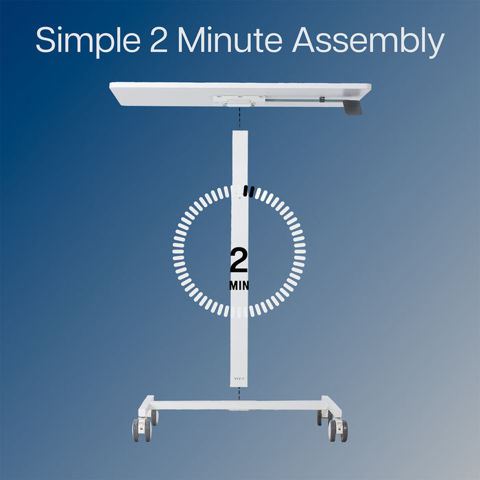Mobile Pneumatic Lift Height Adjustable Workstation Cart