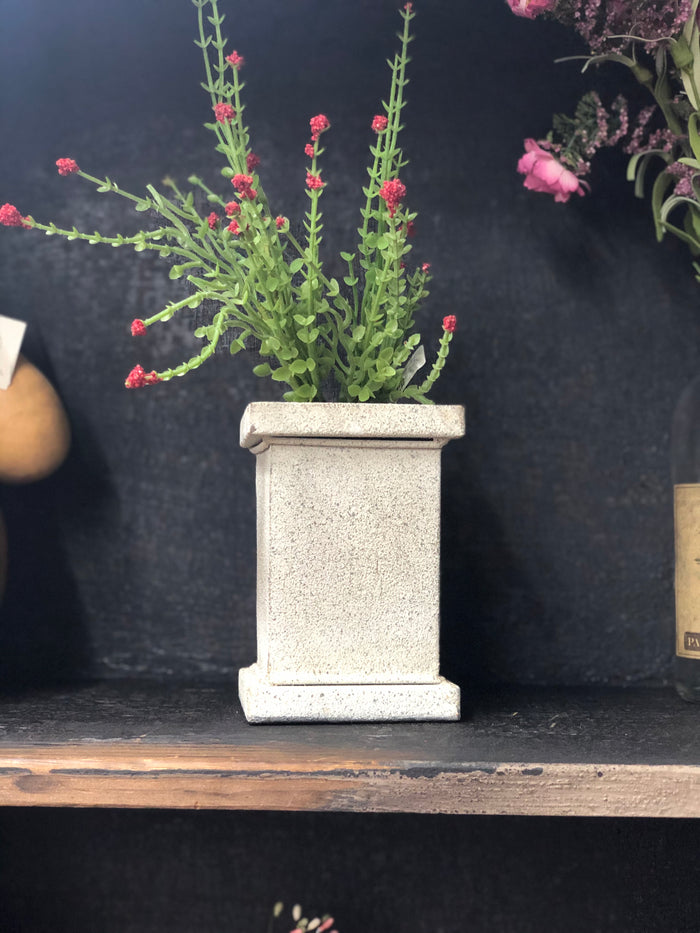 Whitewashed  Metal Flower Box - Short