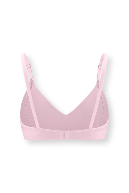 Back side of Women's Nursing Bra in Peony on white background