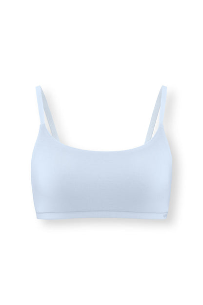 Women's Scoop Neck Bralette in Breeze on white background