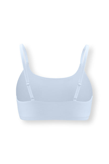 Back side of Women's Scoop Neck Bralette in Breeze on white background
