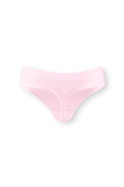 Back side of Women's Thong in Peony on white background