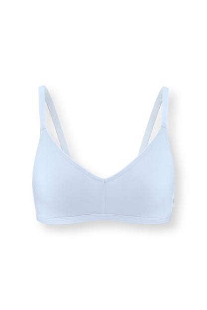 Women's V-Neck Bra in Breeze on white background