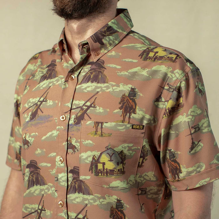 RSVLTS Yellowstone Short Sleeve Shirt Yellowstone "Dutton Ranch" – KUNUFLEX Short Sleeve Shirt